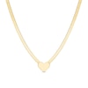 Thumbnail Image 0 of Heart Disc and Herringbone Chain Necklace in 10K Gold