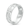 Thumbnail Image 2 of 1/4 CT. T.W. Diamond Channel Brick Pattern Wedding Band in 10K White Gold - Size 10