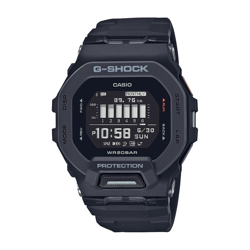 Main Image 1 of Men's Casio G-Shock Move Black Resin Strap Watch with Octagonal Black Dial (Model: GBD200-1)