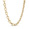 Thumbnail Image 0 of 6.0mm Oval Link Chain Necklace in Hollow 10K Gold - 16"