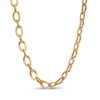 Thumbnail Image 1 of 6.0mm Oval Link Chain Necklace in Hollow 10K Gold - 16&quot;