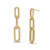 Thumbnail Image 1 of Paper Clip Link Triple Drop Earrings in 10K Gold