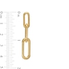 Thumbnail Image 2 of Paper Clip Link Triple Drop Earrings in 10K Gold