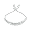 Thumbnail Image 1 of Diamond Accent Slant Bolo Bracelet in Sterling Silver – 9.5&quot;