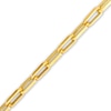 Thumbnail Image 1 of 4.0mm Paper Clip Link Chain Bracelet in Hollow 10K Gold - 7.5&quot;