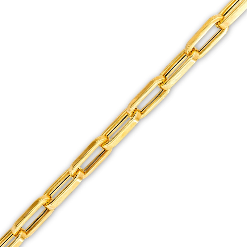 Main Image 1 of 4.0mm Paper Clip Link Chain Bracelet in Hollow 10K Gold - 7.5&quot;