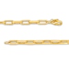 Thumbnail Image 3 of 4.0mm Paper Clip Link Chain Bracelet in Hollow 10K Gold - 7.5&quot;