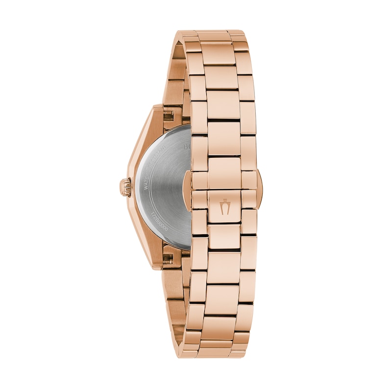 Main Image 3 of Ladies' Bulova Surveyor Diamond Accent Rose-Tone Watch with Grey Dial (Model: 97P156)