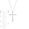 Thumbnail Image 3 of 1/4 CT. T.W. Baguette and Round Diamond Cross Pendant in 10K White Gold