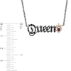 Thumbnail Image 3 of Enchanted Disney Villains Evil Queen Garnet and Black Diamond &quot;Queen&quot; Necklace in Sterling Silver and 10K Gold