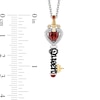 Thumbnail Image 3 of Enchanted Disney Villains Evil Queen Garnet and 1/10 CT. T.W. Diamond Key Pendant in Sterling Silver and 10K Gold- 19&quot;