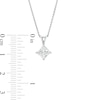 Thumbnail Image 3 of 1 CT. Certified Princess-Cut Lab-Created Diamond Solitaire Pendant in 14K White Gold (F/SI2)