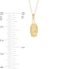 Thumbnail Image 1 of Child's Textured Virgin Mary Oval Medallion Pendant in 14K Gold - 13"