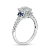 Thumbnail Image 3 of Vera Wang Love Collection 1-3/4 CT. T.W. Lab-Created Diamond Engagement Ring with Blue Sapphires in 14K White Gold (F/VS2)