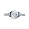 Thumbnail Image 4 of Vera Wang Love Collection 1-3/4 CT. T.W. Certified Lab-Created Diamond Engagement Ring with Blue Sapphires in 14K White Gold