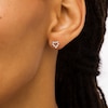 Thumbnail Image 2 of Child's Cubic Zirconia Heart Outline Stud Earrings in 14K Gold