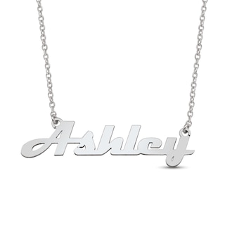 14K Yellow Gold Block Name Necklace - Brilliant Earth