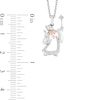 Thumbnail Image 3 of Enchanted Disney Cinderella 1/10 CT. T.W. Diamond Fairy Godmother Pendant in Sterling Silver and 10K Rose Gold – 19&quot;