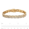 Thumbnail Image 4 of Men's 1 CT. T.W. Diamond Triple Row Brick Pattern Link Bracelet in 10K Gold - 8.5&quot;