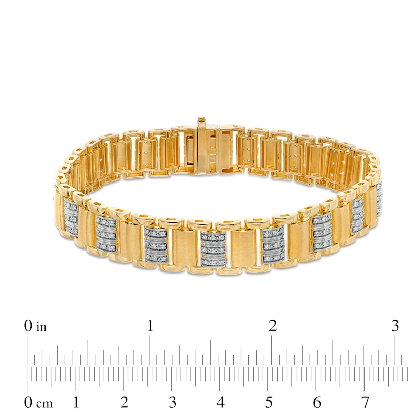Yellow Gold Letter Single Micro Pave Bracelet (Diamond Initial Fashion  Bracelet u (14k) (6+1))
