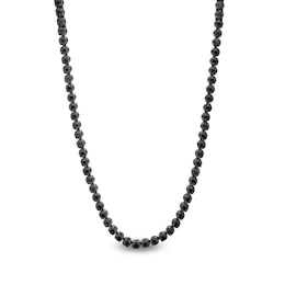 Men's 10 CT. T.W. Black Enhanced Diamond Tennis Necklace in Sterling Silver with Black Rhodium - 20&quot;