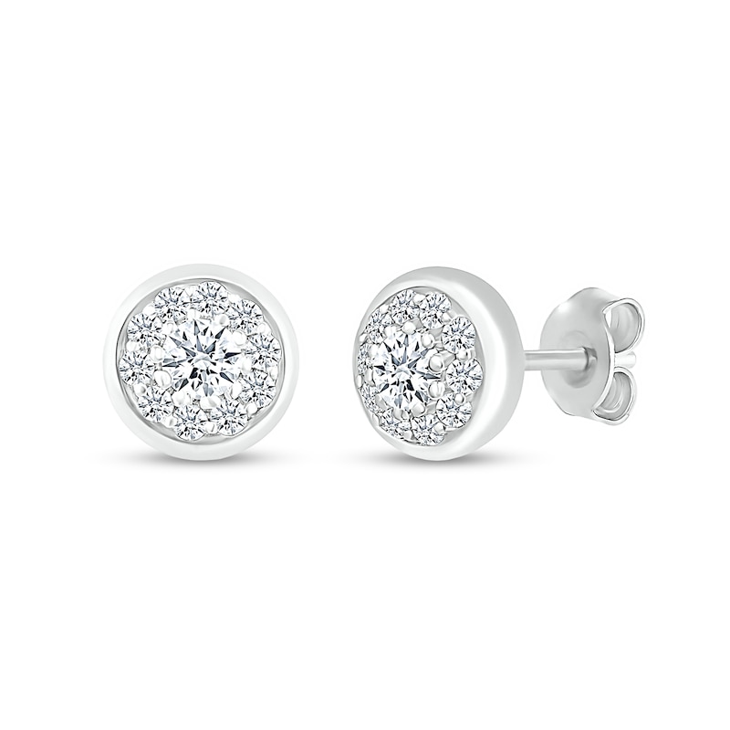1/3 CT. T.W. Composite Diamond Stud Earrings in 10K White Gold | Zales ...