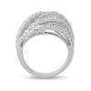 Thumbnail Image 2 of 2 CT. T.W. Baguette and Round Diamond Multi-Row Anniversary Band in 10K White Gold
