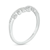 Thumbnail Image 2 of 1/5 CT. T.W. Baguette and Round Diamond Alternating Contour Anniversary Band in 14K White Gold