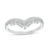 Thumbnail Image 1 of 1/5 CT. T.W. Baguette and Round Diamond Vintage-Style Contour Anniversary Band in 14K White Gold