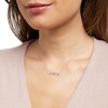 Thumbnail Image 1 of Multi-Diamond Accent Heart "mama" Necklace in Sterling Silver – 17"