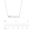 Thumbnail Image 2 of Multi-Diamond Accent Heart "mama" Necklace in Sterling Silver – 17"