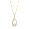 Thumbnail Image 1 of 1/8 CT. T.W. Multi-Diamond Teardrop Pendant in 10K Gold