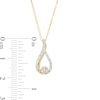 Thumbnail Image 3 of 1/8 CT. T.W. Multi-Diamond Teardrop Pendant in 10K Gold