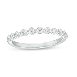 1/2 CT. T.W. Diamond Eleven Stone Anniversary Band in 14K White Gold