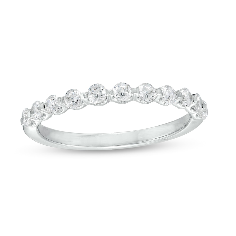 Main Image 1 of 1/2 CT. T.W. Diamond Eleven Stone Anniversary Band in 14K White Gold