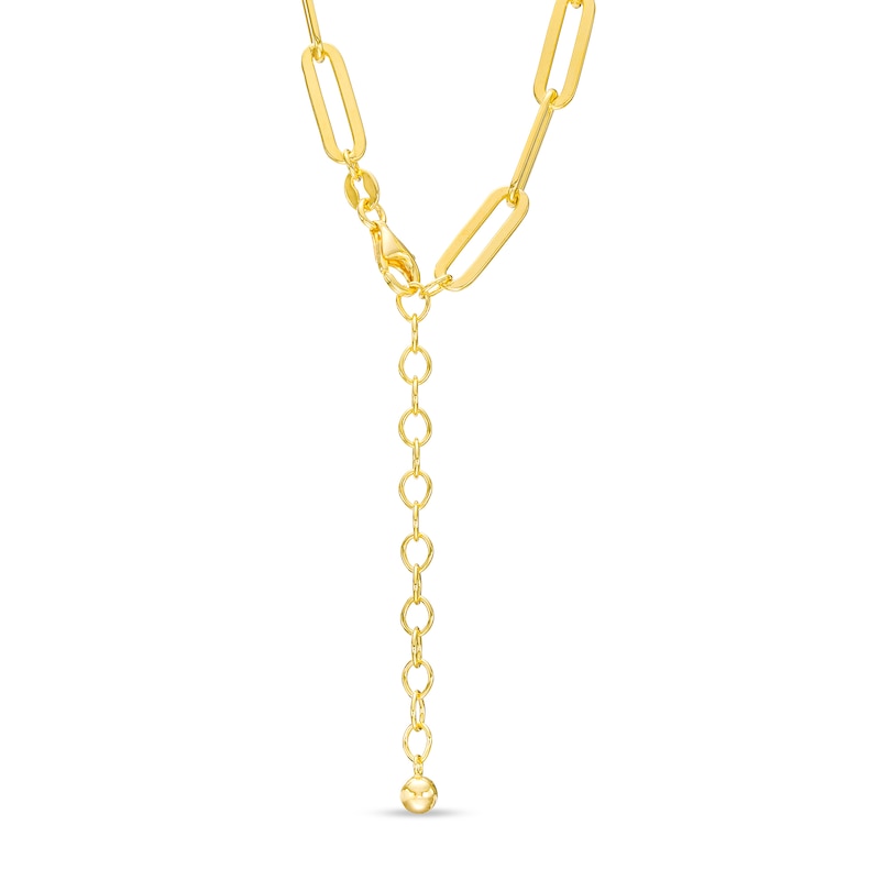 Main Image 3 of Diamond Accent Heart Outline Necklace in Sterling Silver with 18K Gold Plate – 19&quot;