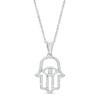 Thumbnail Image 1 of 1/10 CT. T.W. Diamond Hamsa Pendant in Sterling Silver