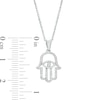 Thumbnail Image 3 of 1/10 CT. T.W. Diamond Hamsa Pendant in Sterling Silver