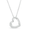 Thumbnail Image 0 of 1/8 CT. T.W. Diamond Heart Pendant in 10K White Gold