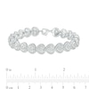 Thumbnail Image 4 of 1/2 CT. T.W. Multi-Diamond Frame Heart Link Bracelet in Sterling Silver – 7.5&quot;