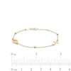 Thumbnail Image 2 of Child's Diamond-Cut Beaded Rosary Bracelet in 14K Tri-Tone Gold - 6"