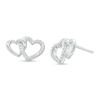 Everly 10K Rose Gold & 0.25 CT. T.W. Diamond Clover Heart Stud