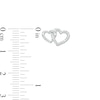 Thumbnail Image 3 of 1/10 CT. T.W. Diamond Interlocking Heart Outline Stud Earrings in Sterling Silver