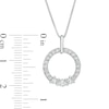 Thumbnail Image 4 of 1/2 CT. T.W. Certified Lab-Created Diamond Circle Pendant in 14K White Gold (F/SI2)