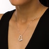 Thumbnail Image 1 of 3/4 CT. T.W. Certified Lab-Created Diamond Tilted Heart Pendant in 14K White Gold (F/SI2)