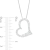 Thumbnail Image 4 of 3/4 CT. T.W. Certified Lab-Created Diamond Tilted Heart Pendant in 14K White Gold (F/SI2)