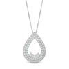 Thumbnail Image 0 of 1 CT. T.W. Certified Lab-Created Diamond Open Teardrop Pendant in 14K White Gold (F/SI2)