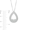 Thumbnail Image 3 of 1 CT. T.W. Certified Lab-Created Diamond Open Teardrop Pendant in 14K White Gold (F/SI2)