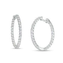 1-1/2 CT. T.W. Certified Lab-Created Diamond Inside-Out Hoop Earrings in 14K White Gold (F/SI2)