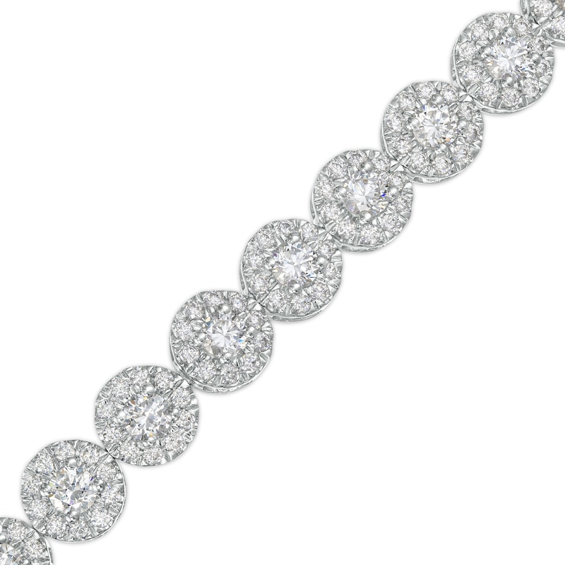 Main Image 1 of 7 CT. T.W. Certified Lab-Created Diamond Frame Line Bracelet in 14K White Gold (F/SI2) - 7.25&quot;